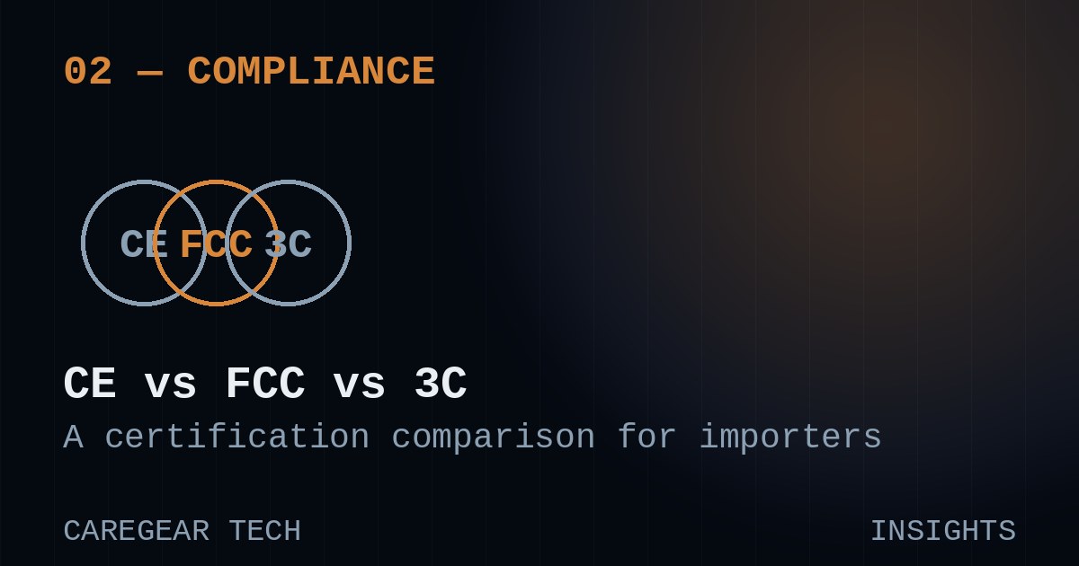 CE vs FCC vs 3C: A Quick Certification Comparison for Wellness Device Importers