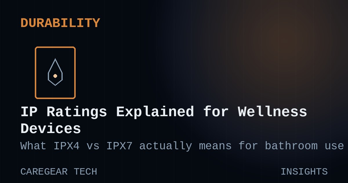 IP Ratings Explained for Wellness Devices: What IPX4 vs IPX7 Actually Means