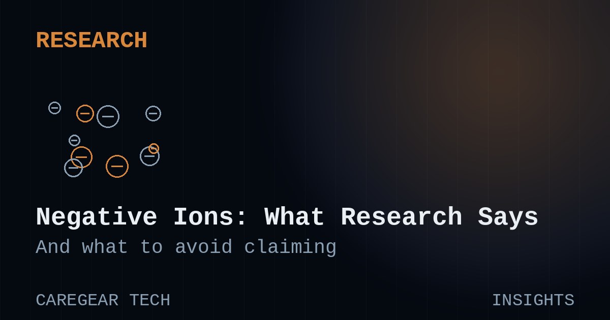 Negative Ions and Wellness Devices: What the Research Says (and What to Avoid Claiming)