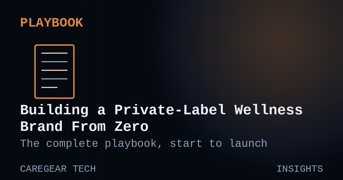 Building a Private-Label Wellness Brand From Zero: The Complete Playbook