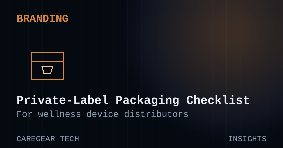 Private-Label Packaging and Branding: A Practical Checklist for Wellness Device Distributors