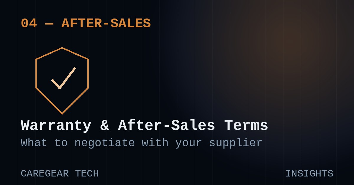 Warranty and After-Sales Support: What to Negotiate With Your Wellness Device Supplier